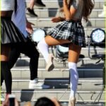 Ariana Grande in a schoolgirl outfit