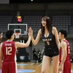 High five, little basketball player